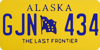 AK license plate GJN434