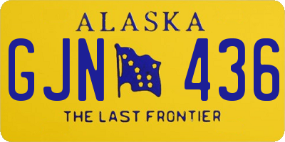 AK license plate GJN436