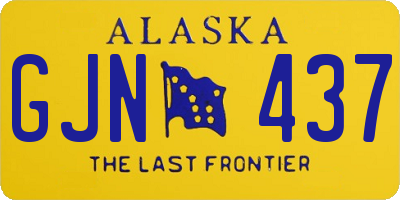AK license plate GJN437