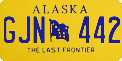 AK license plate GJN442