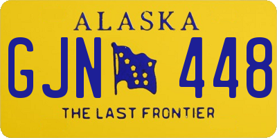 AK license plate GJN448