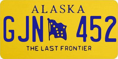 AK license plate GJN452