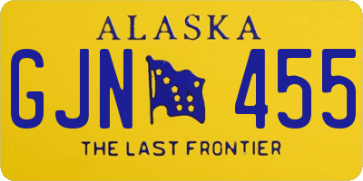 AK license plate GJN455