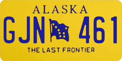 AK license plate GJN461
