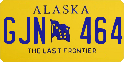 AK license plate GJN464