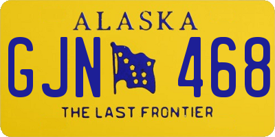 AK license plate GJN468