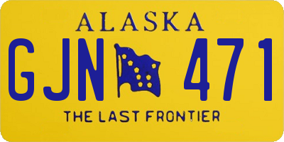AK license plate GJN471
