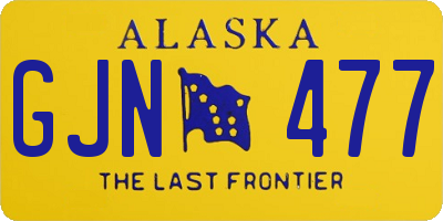 AK license plate GJN477