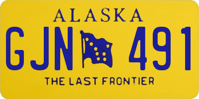 AK license plate GJN491