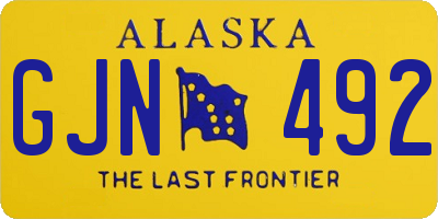 AK license plate GJN492