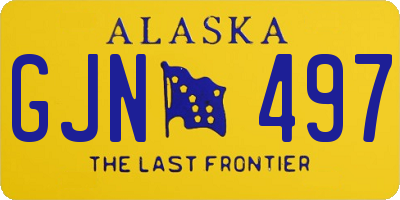 AK license plate GJN497