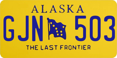 AK license plate GJN503