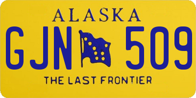 AK license plate GJN509