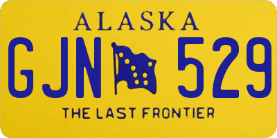 AK license plate GJN529