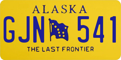 AK license plate GJN541