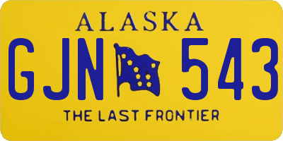 AK license plate GJN543