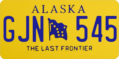 AK license plate GJN545