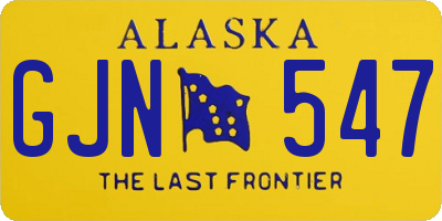 AK license plate GJN547