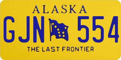 AK license plate GJN554