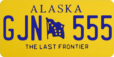 AK license plate GJN555