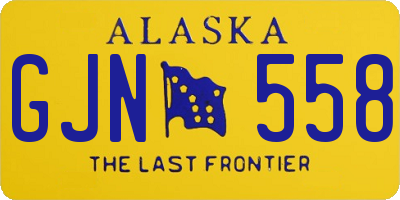 AK license plate GJN558