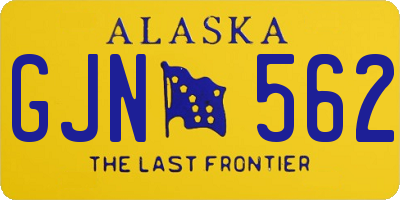 AK license plate GJN562