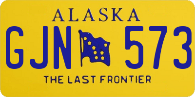 AK license plate GJN573