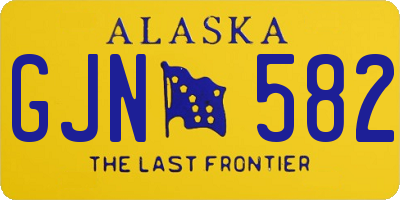 AK license plate GJN582
