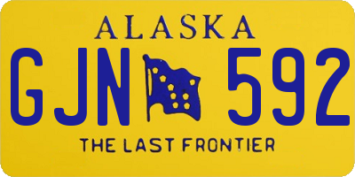 AK license plate GJN592