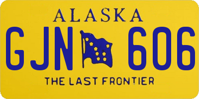 AK license plate GJN606