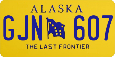 AK license plate GJN607