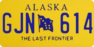 AK license plate GJN614