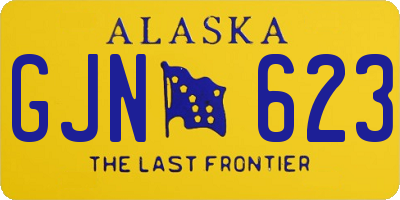 AK license plate GJN623