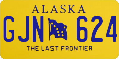 AK license plate GJN624