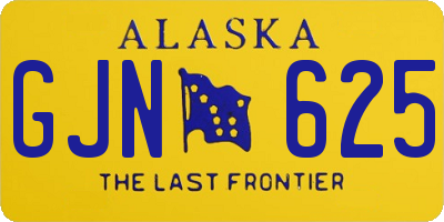 AK license plate GJN625