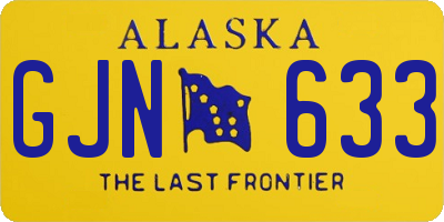 AK license plate GJN633