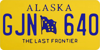 AK license plate GJN640