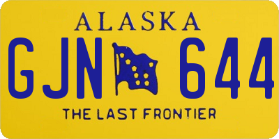 AK license plate GJN644