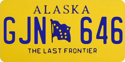 AK license plate GJN646
