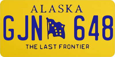 AK license plate GJN648
