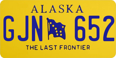 AK license plate GJN652