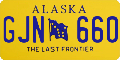 AK license plate GJN660
