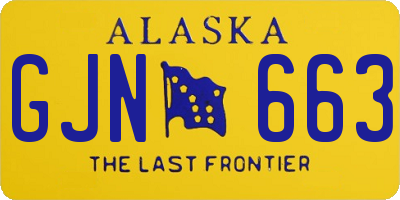 AK license plate GJN663