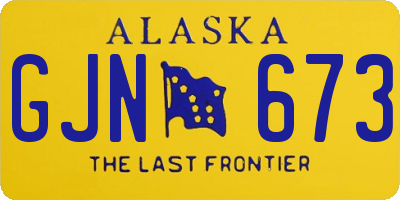 AK license plate GJN673