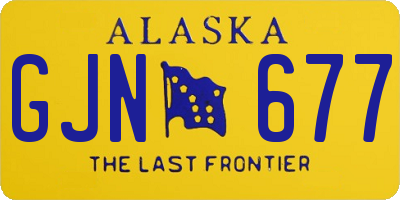 AK license plate GJN677