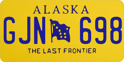 AK license plate GJN698