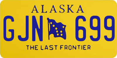AK license plate GJN699
