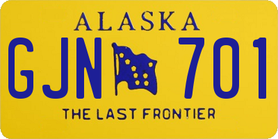 AK license plate GJN701