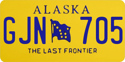 AK license plate GJN705