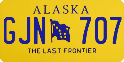 AK license plate GJN707